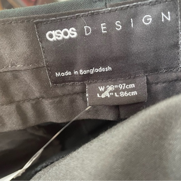 NWT ASOS DESIGNS Black pants Size 38 x 34 - Picture 3 of 11